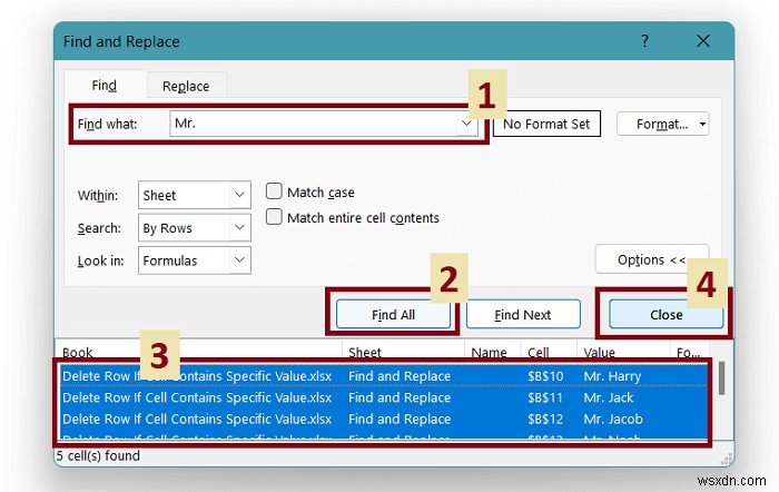 Delete Row If Cell Contains Specific Values in Excel (3 Methods)