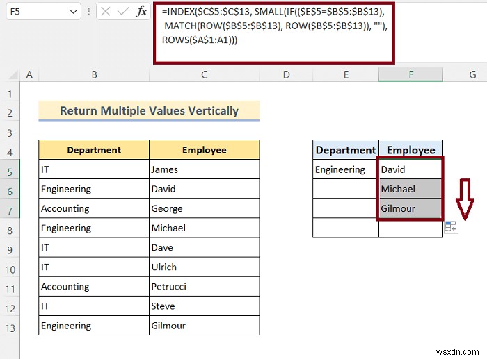 How to VLOOKUP and Return Multiple Values in Excel (8 Methods)