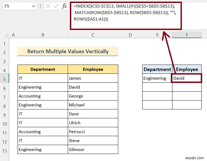 How to VLOOKUP and Return Multiple Values in Excel (8 Methods)