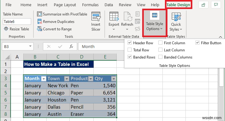 How to Make a Table in Excel (With Customization)