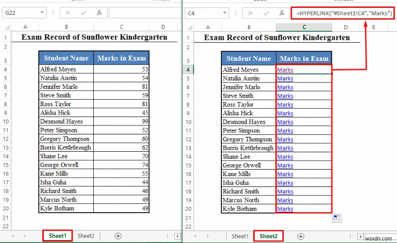 How to Add Hyperlink to Another Sheet in Excel (2 Easy Ways)