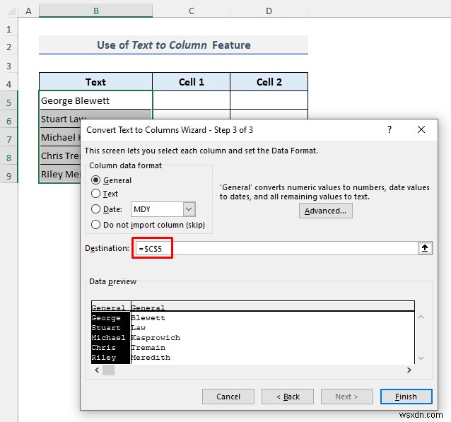 How to Split Cells in Excel (5 Easy Tricks)