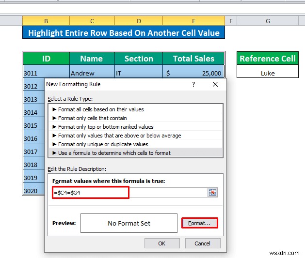 Conditional Formatting Based On Another Cell in Excel (6 Methods)