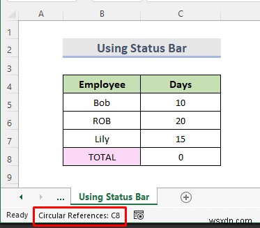 How to Find a Circular Reference in Excel (2 Easy Tricks)