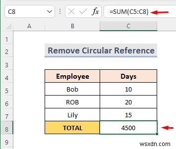 How to Find a Circular Reference in Excel (2 Easy Tricks)
