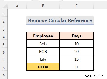 How to Find a Circular Reference in Excel (2 Easy Tricks)