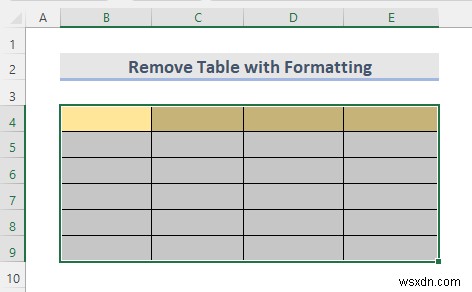 How to Remove Table in Excel (6 Methods)