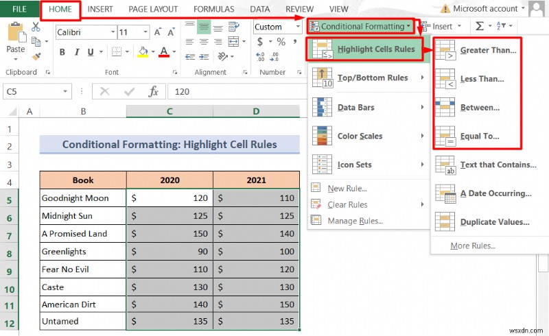 How to Change Text Color with Formula in Excel (2 Methods)