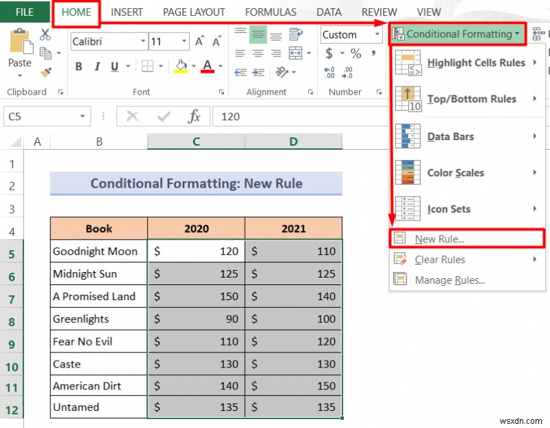 How to Change Text Color with Formula in Excel (2 Methods)