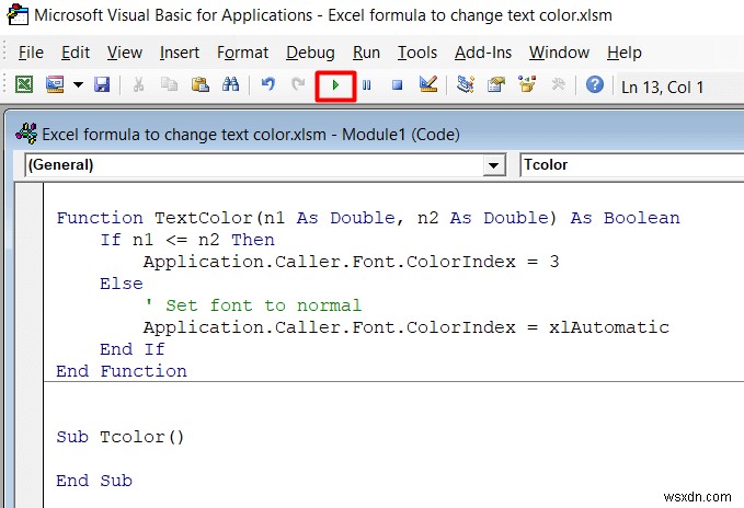 How to Change Text Color with Formula in Excel (2 Methods)