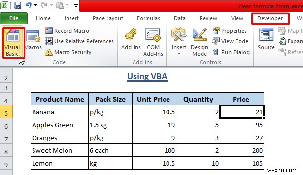 How to Clear Formula in Excel (7+ Methods)