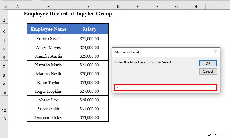 VBA Range with Variable Row Number in Excel (4 Examples)