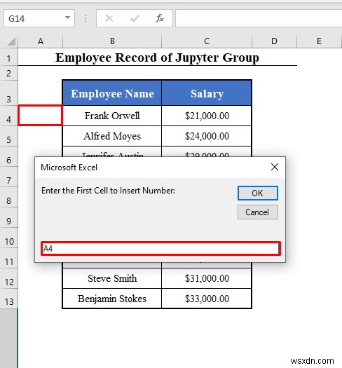 VBA Range with Variable Row Number in Excel (4 Examples)