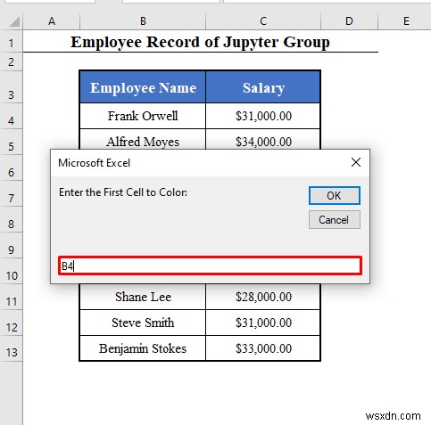 VBA Range with Variable Row Number in Excel (4 Examples)