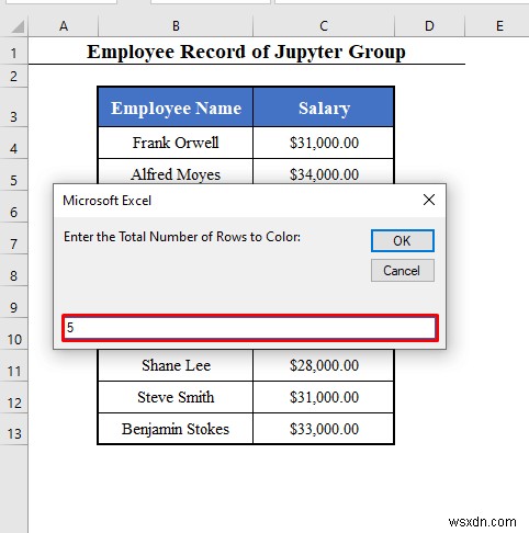 VBA Range with Variable Row Number in Excel (4 Examples)