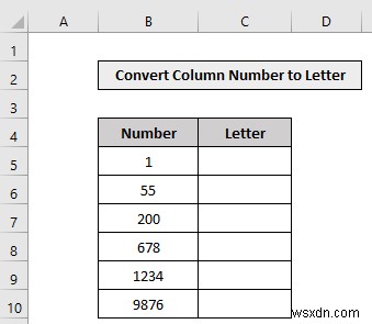 How to Convert Column Number to Letter in Excel (3 Ways)