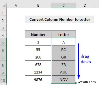 How to Convert Column Number to Letter in Excel (3 Ways)