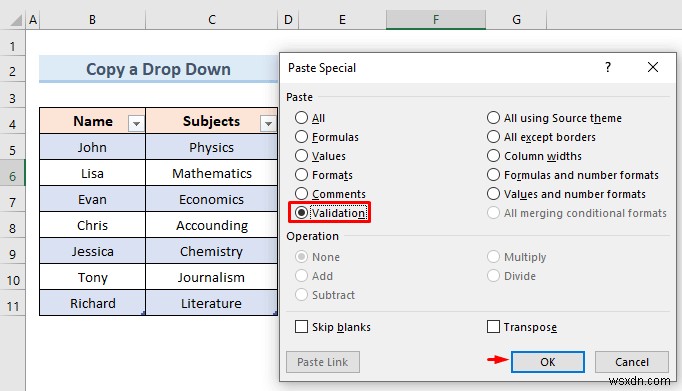 Create Excel Drop Down List from Table (5 Examples)