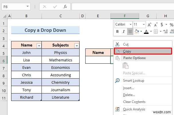 Create Excel Drop Down List from Table (5 Examples)