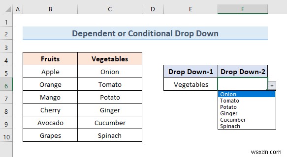 Create Excel Drop Down List from Table (5 Examples)