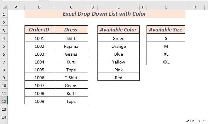 How to Create Excel Drop Down List with Color (2 Ways)