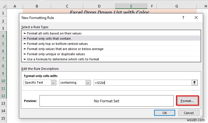 How to Create Excel Drop Down List with Color (2 Ways)