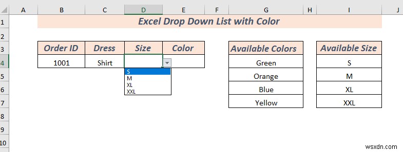 How to Create Excel Drop Down List with Color (2 Ways)