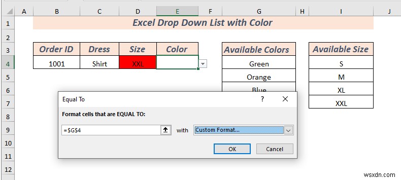 How to Create Excel Drop Down List with Color (2 Ways)