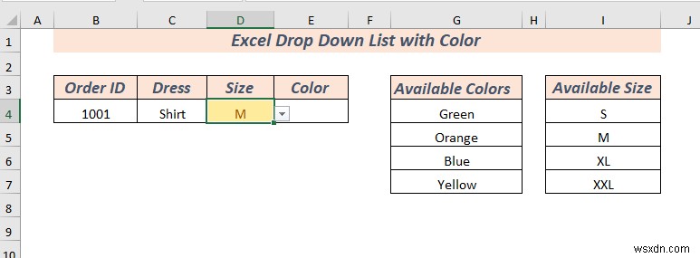 How to Create Excel Drop Down List with Color (2 Ways)