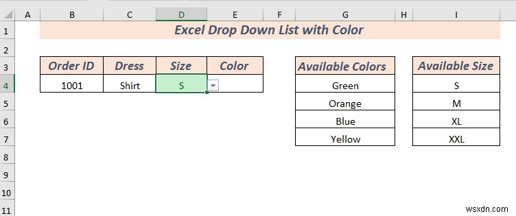 How to Create Excel Drop Down List with Color (2 Ways)