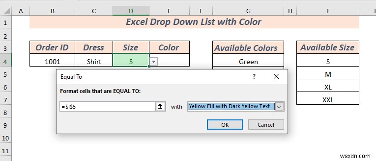 How to Create Excel Drop Down List with Color (2 Ways)