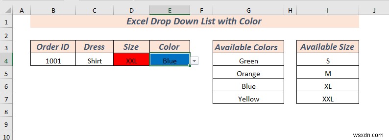 How to Create Excel Drop Down List with Color (2 Ways)