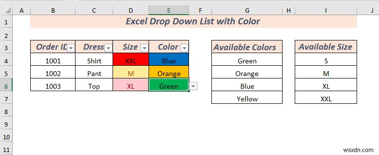 How to Create Excel Drop Down List with Color (2 Ways)