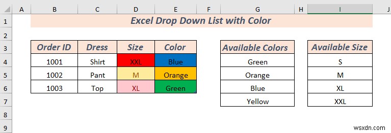 How to Create Excel Drop Down List with Color (2 Ways)