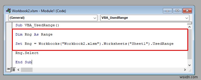 How to Use the UsedRange Property of VBA in Excel (4 Ways)