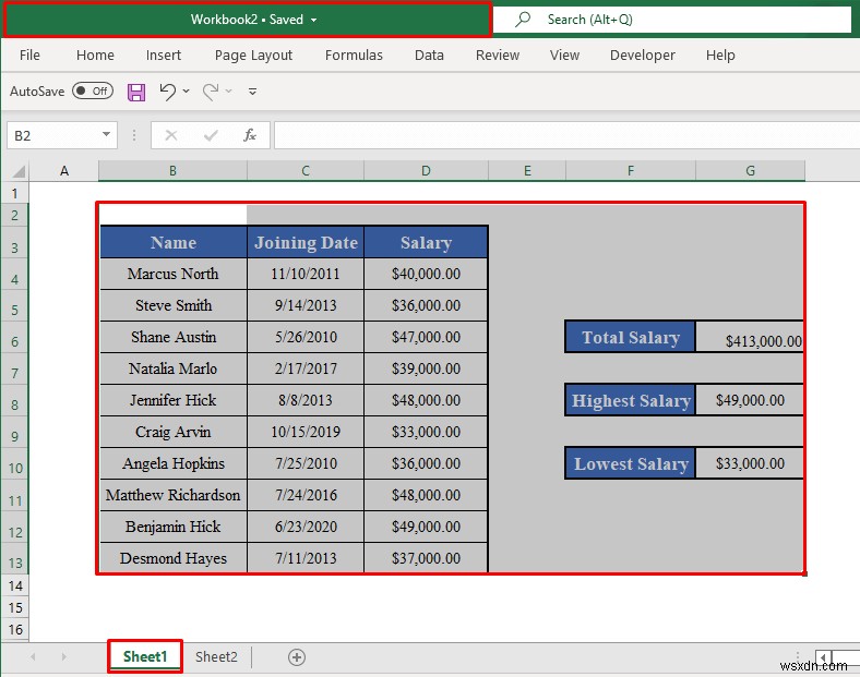 How to Use the UsedRange Property of VBA in Excel (4 Ways)