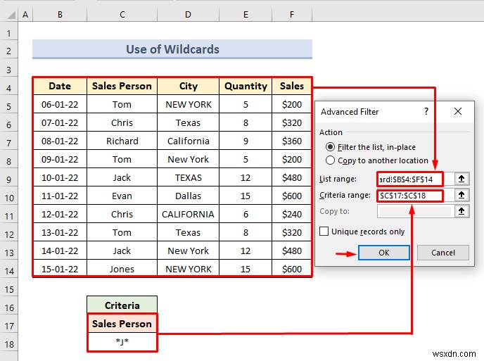 Advanced Filter with Criteria Range in Excel (18 Applications)