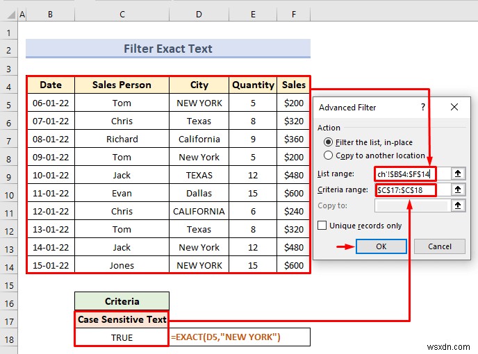 Advanced Filter with Criteria Range in Excel (18 Applications)