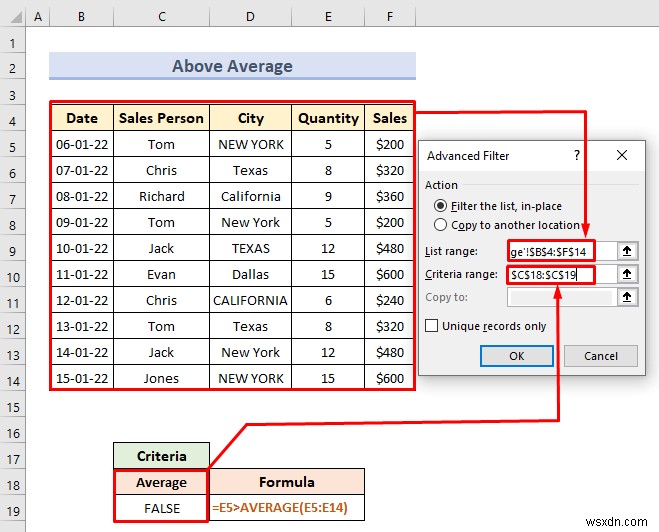Advanced Filter with Criteria Range in Excel (18 Applications)