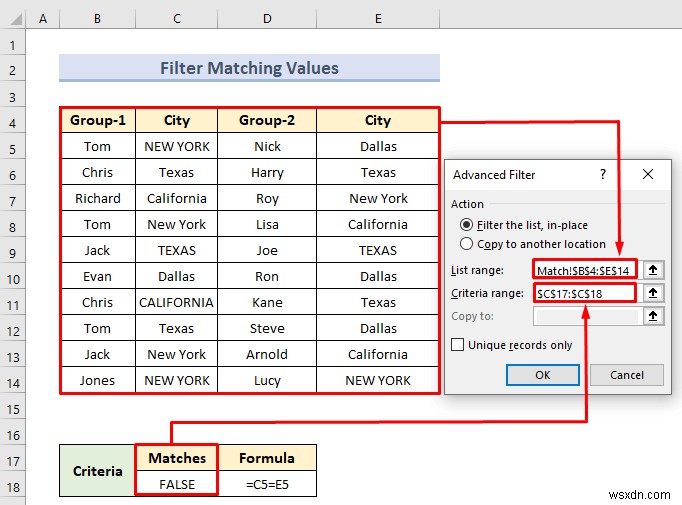 Advanced Filter with Criteria Range in Excel (18 Applications)