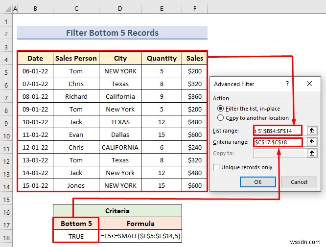 Advanced Filter with Criteria Range in Excel (18 Applications)