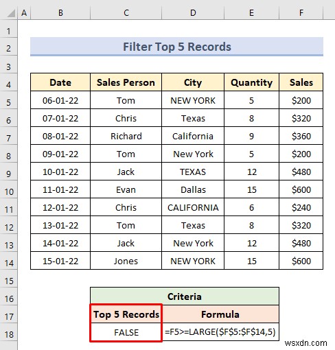 Advanced Filter with Criteria Range in Excel (18 Applications)