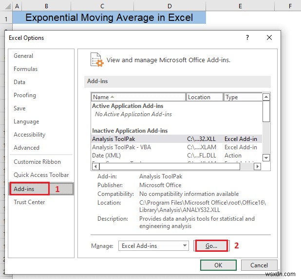 How to Calculate Exponential Moving Average in Excel