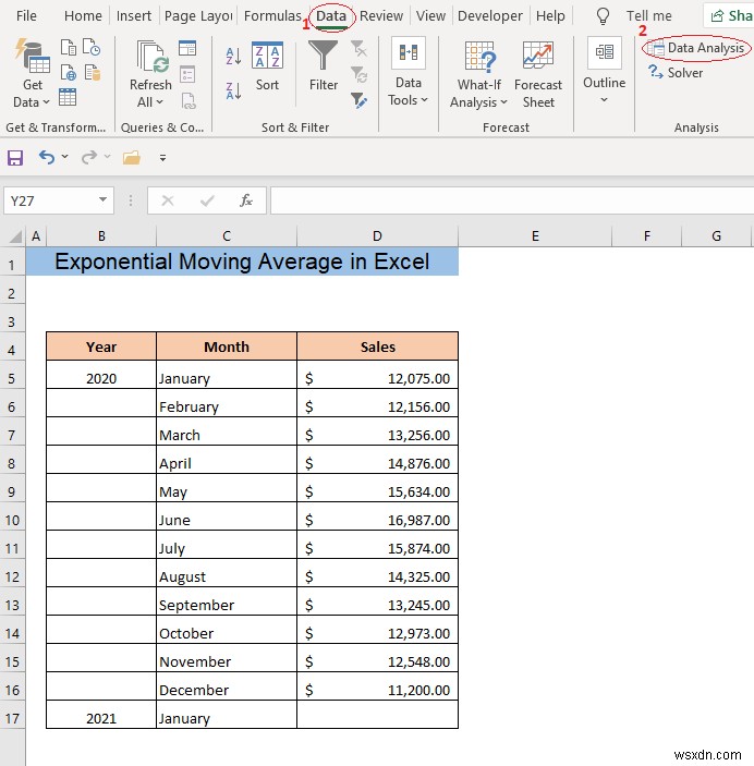 How to Calculate Exponential Moving Average in Excel