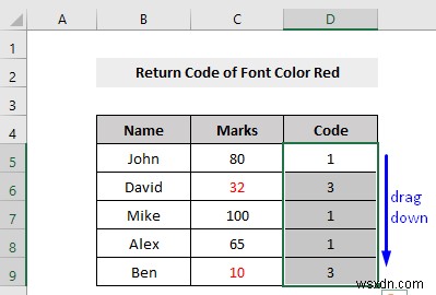 VBA to Check If Font Color is Red Then Return Results in Excel