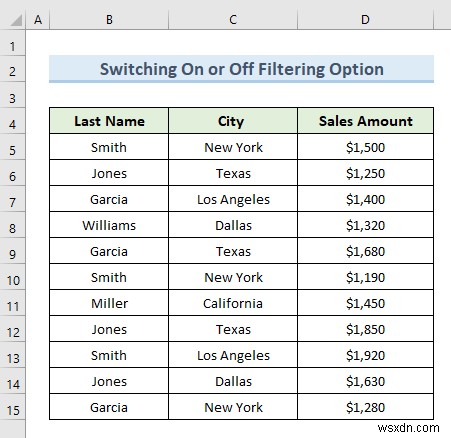 Shortcut for Excel Filter (3 Quick Uses with Examples)