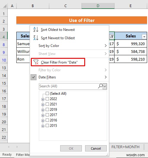 How to Filter by Date in Excel (4 Quick Methods)