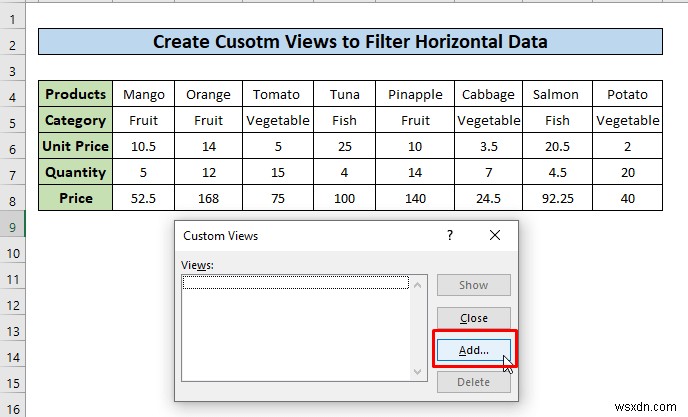 How to Filter Horizontal Data in Excel (3 Methods)