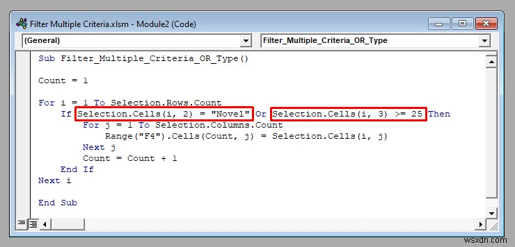 Filter Multiple Criteria in Excel with VBA (Both AND and OR Types)