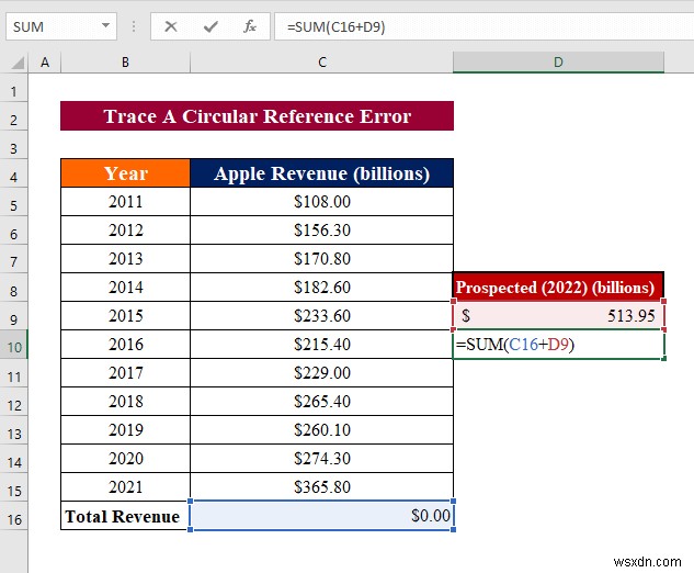 How to Fix Circular Reference Error in Excel (A Detailed Guideline)